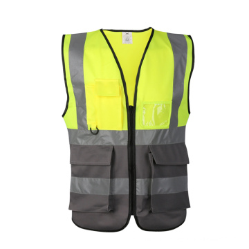 Wholesales Emergency ENISO20471 Standard Hi Viz Construction Work Safety Depot Reflective Safety Vest